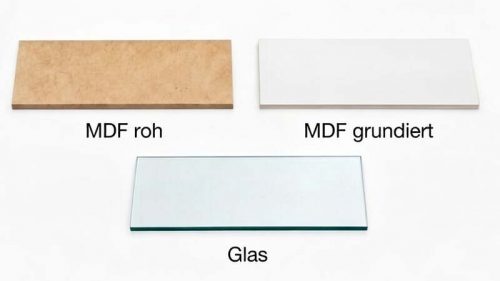 Borde MDF und Glas