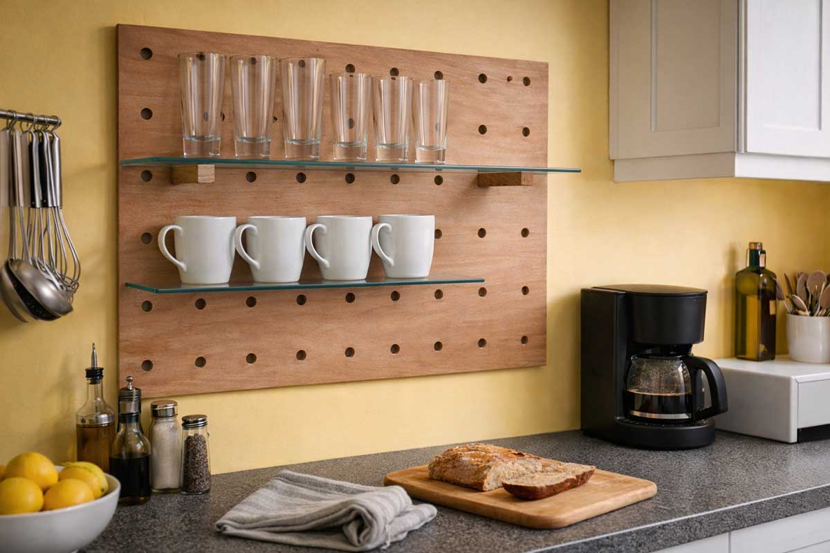 Steckwand in der Küche