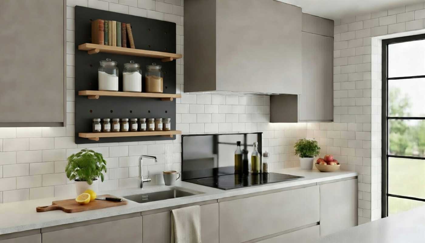 Steckwandregal moderne Küche