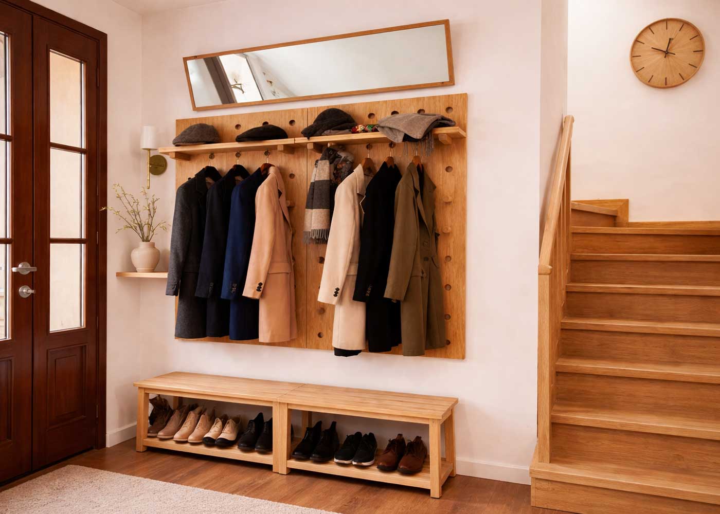 Steckwand Garderobe elegant